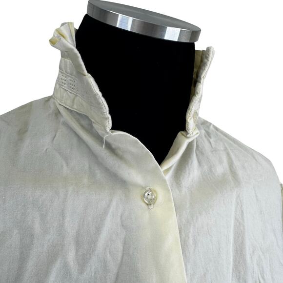 Vintage Nantucket Pintuck Blouse – 1980s Edwardian Style Cotton Top, Size 8 - Picture 15 of 16